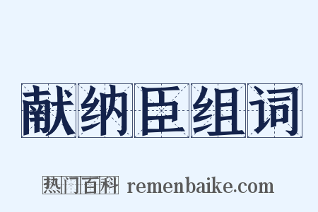 献纳臣组词是什么意思的图片